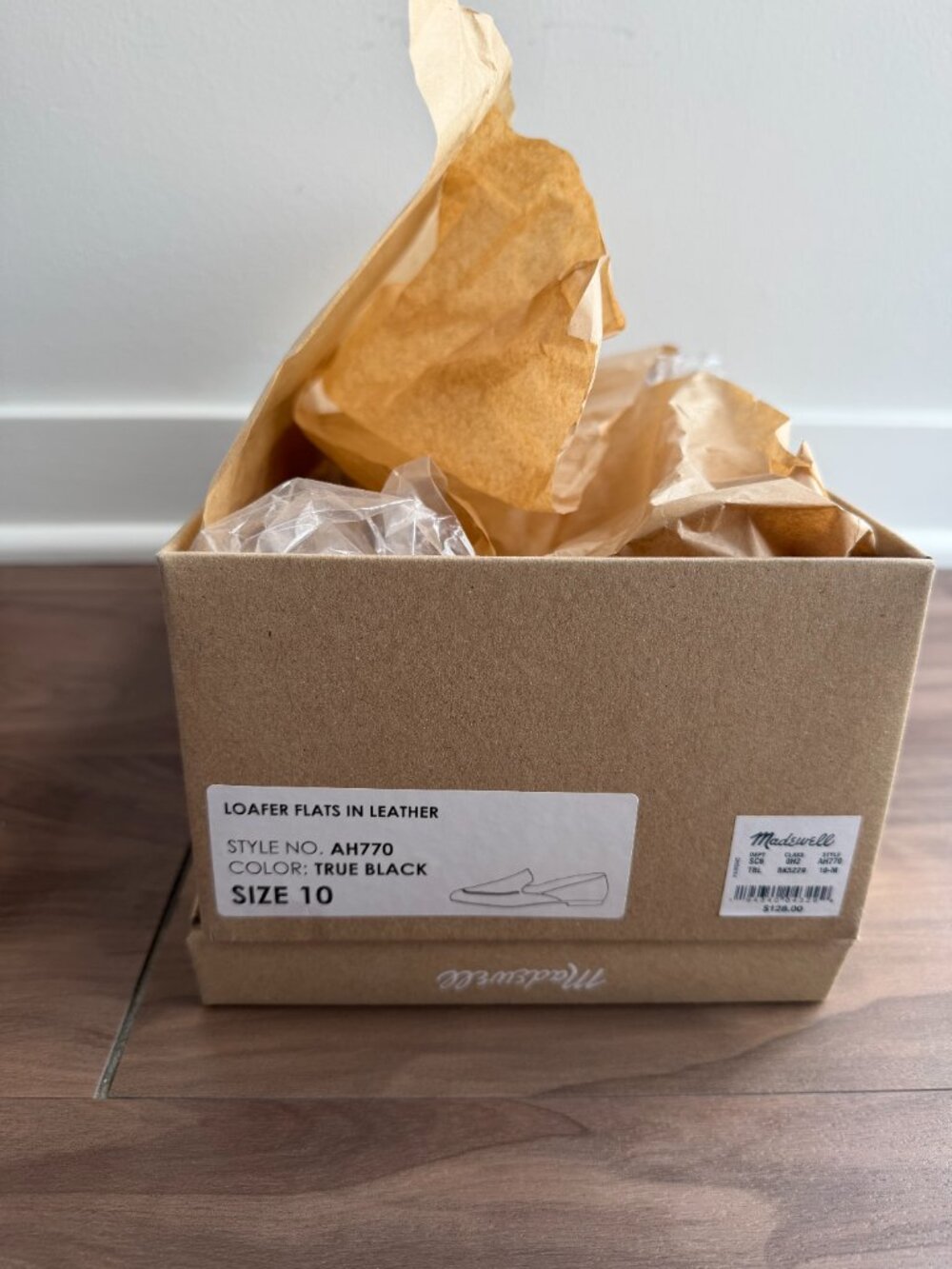 Madewell Loafer Flats in Leather | True Black | Size 10 | New in Box - Picture 4 of 4